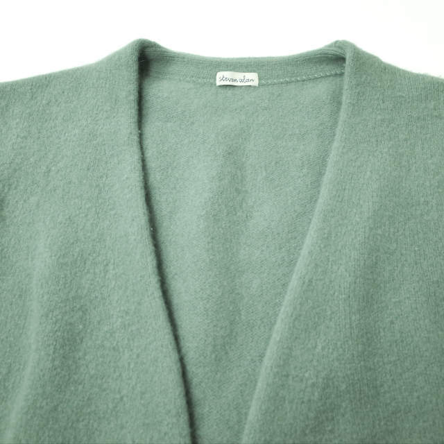 Steven Alan スティーブンアラン HAMILTON LAMBS WOOL CARDIGAN ハミルトンラムズウールカーディガン  8228-104-0072 Free グリーン ガウン ニット トップス【中古】【Steven Alan】