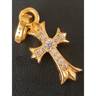 クロムハーツ(Chrome Hearts)のクロスペンダントヘッド　タイニーパヴェ　22k gp 新品未使用品　最高品質(ネックレス)