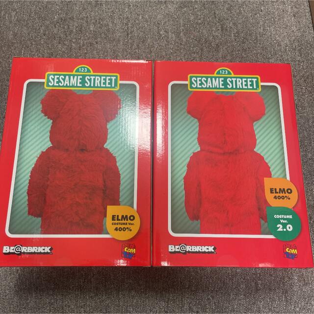 BE@RBRICK(ベアブリック)のBE@RBRICK ELMO 400% エルモ セサミストリート　セット エンタメ/ホビーのフィギュア(その他)の商品写真