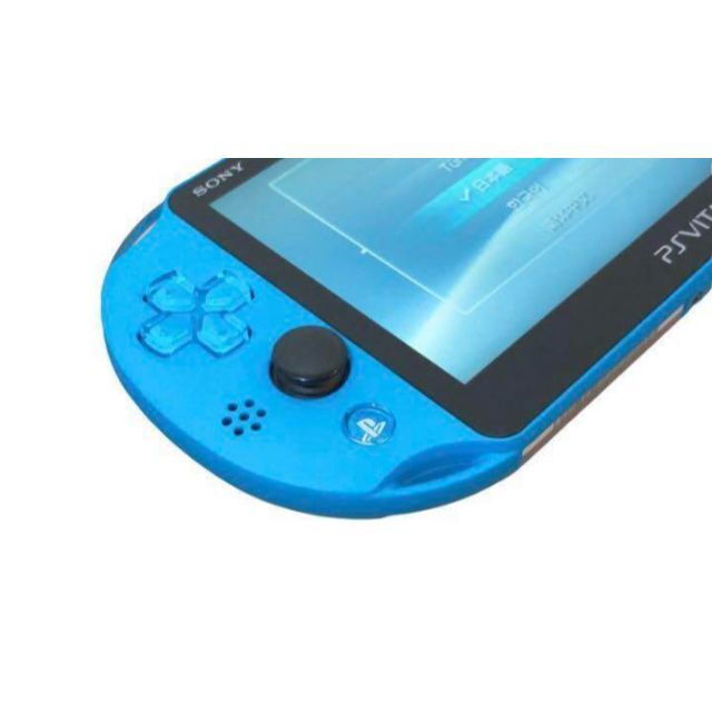 PlayStation Vita(プレイステーションヴィータ)の極美品 PSVita PCH-2000 本体 Wi-Fiモデル アクアブルー エンタメ/ホビーのゲームソフト/ゲーム機本体(携帯用ゲーム機本体)の商品写真