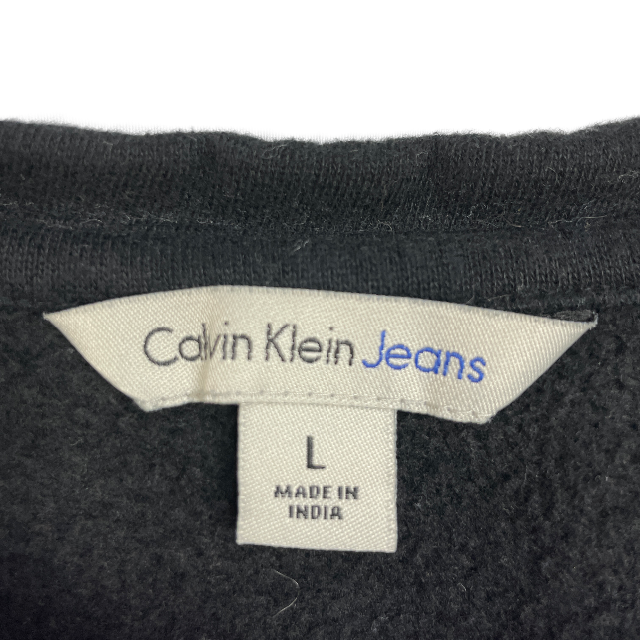 Calvin Klein(カルバンクライン)のUSA古着 CK カルバンクライン スウェット トレーナー ビッグロゴ 黒 L メンズのトップス(スウェット)の商品写真