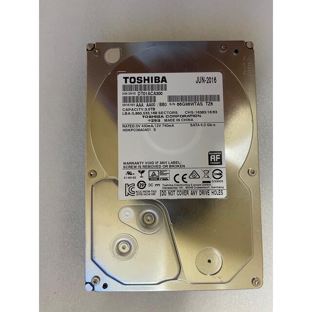 TOSHIBA 3TB HDD 6Gbps SATA 3.5インチ