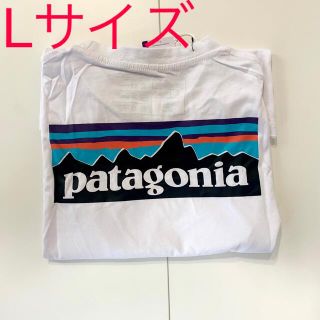 パタゴニア(patagonia)の新品 patagonia パタゴニア Tシャツ P-6LOGO ホワイト　L(Tシャツ/カットソー(半袖/袖なし))