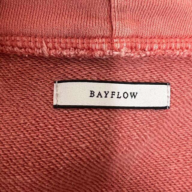 BAYFLOW(ベイフロー)のBAYFLOW 無地パーカー Lサイズ ピンク メンズのトップス(パーカー)の商品写真