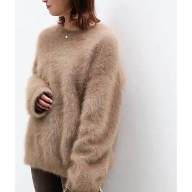 ドゥーズィエムクラス Fluffy  Sweater ラクーン ニットベージュ