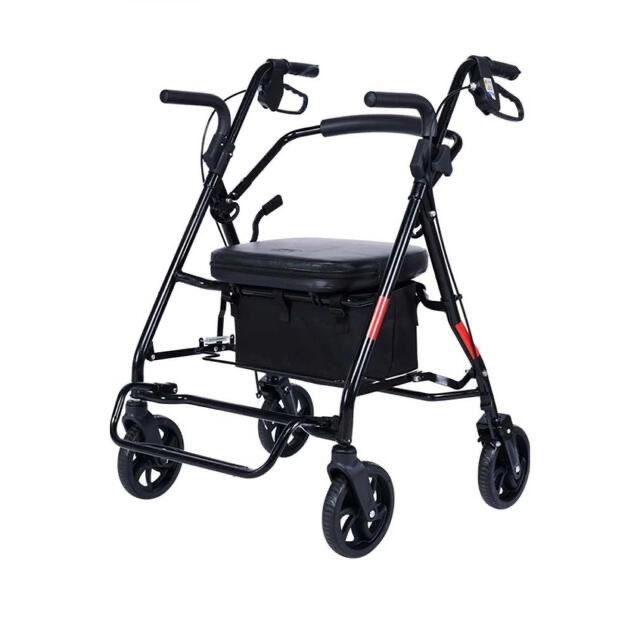 シルバーカー 手押し車 室内室外兼用 高齢者用 四輪歩行器 (Q08H-01)歩行器