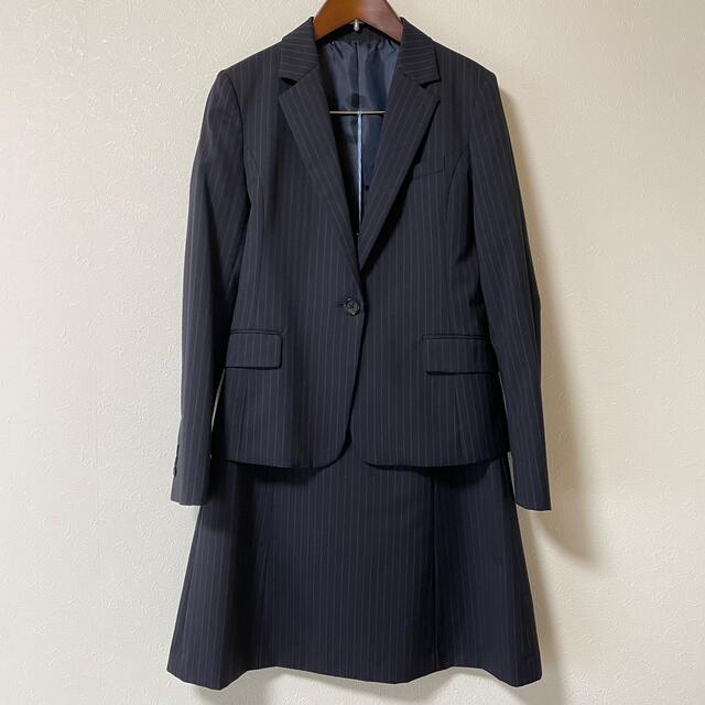 UNITED ARROWS green label relaxing(ユナイテッドアローズグリーンレーベルリラクシング)の【超美品】グリーンレーベルリラクシング　スカートスーツ 40/38 濃紺　OL レディースのフォーマル/ドレス(スーツ)の商品写真