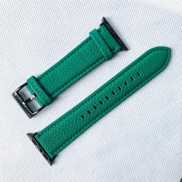 MODIGI アップルウォッチ レザーバンド　本革ベルト　グリーン　緑　40  メンズの時計(ラバーベルト)の商品写真