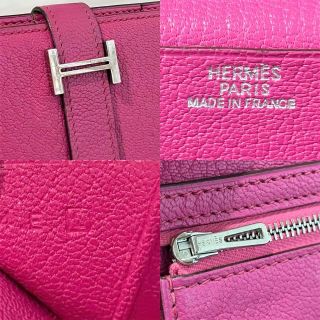 Hermes - 美品☆ エルメス ベアンスフレ シェブルミゾル 長財布 ピンク