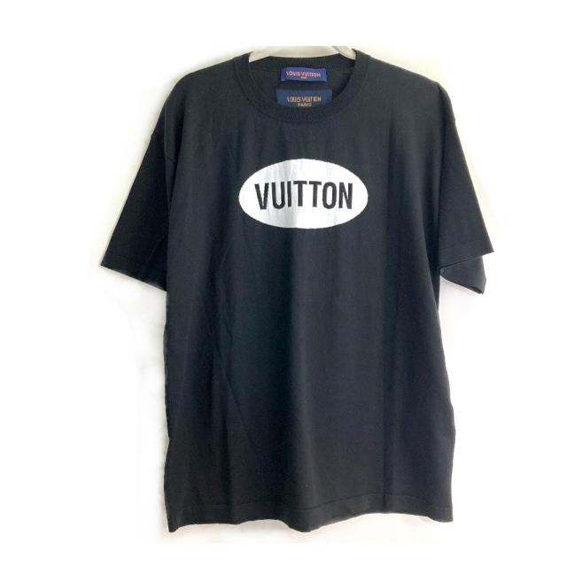 超人気高品質 VUITTON LOUIS ルイヴィトン - VUITTON LOUIS インタルシアジャカードクルーネック 新品同様 ブラック コットン 半袖Ｔシャツ コットンニット Break(アーメンブレイク) Amen Tシャツ+カットソー(半袖+袖なし)