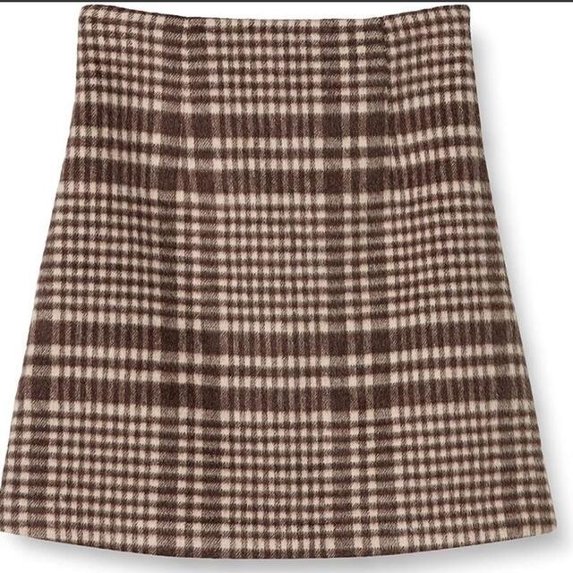 MERCURYDUO(マーキュリーデュオ)のマーキュリーデュオ スカート チェック台形ミニスカート ブラウン レディースのスカート(ミニスカート)の商品写真