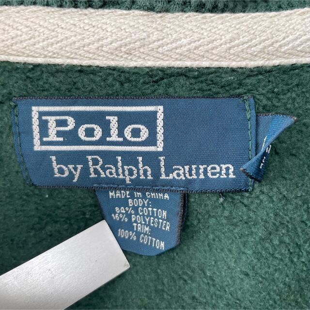 Ralph Lauren(ラルフローレン)の【希少‼︎】ラルフローレン 刺繍 90s ジップパーカー グリーン 美品 メンズのトップス(パーカー)の商品写真