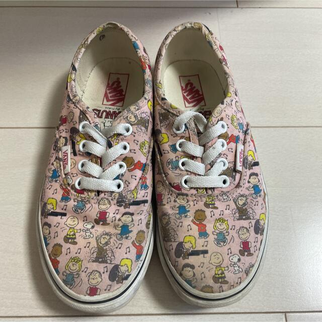 vans スヌーピー スニーカー 23.5センチ 未使用 - 靴