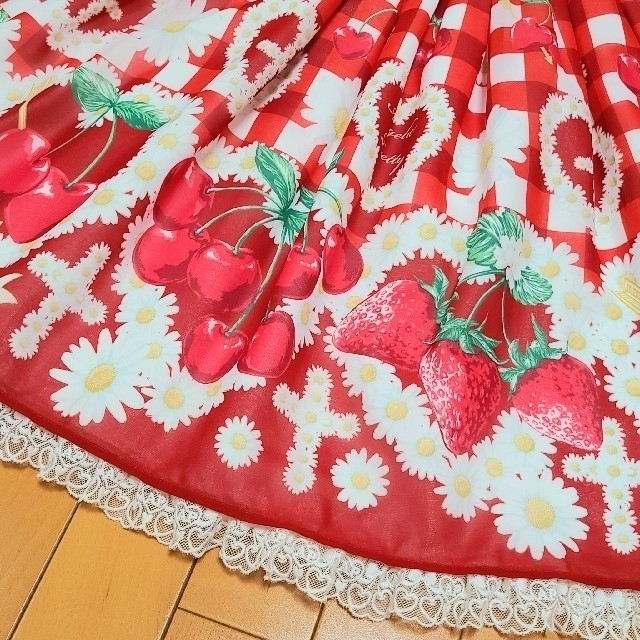 Angelic Pretty☆チェリーマルグリットOP&クリップ - ひざ丈ワンピース