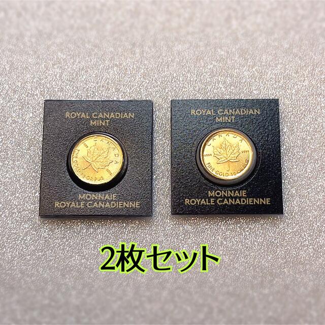 ✅金貨2枚セット/メープルリーフ金貨/1g/真贋保証/ランダム エンタメ/ホビーのコレクション(その他)の商品写真