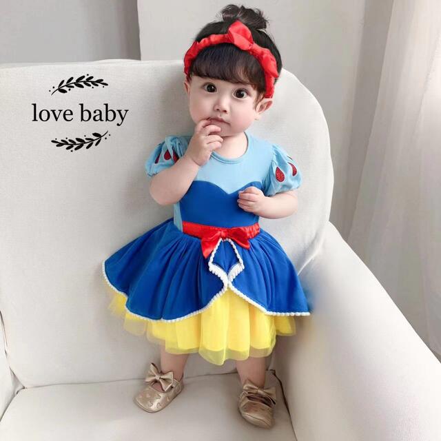 BW赤リボンプリンセスロンパース可愛いベビーロンパース90サイズftの通販 by love baby|ラクマ プリンセスロンパース サイズ90