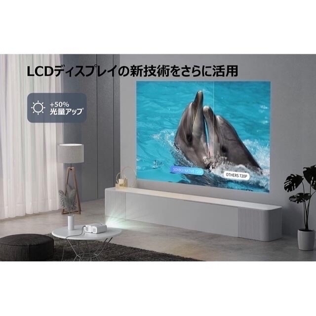 週末限定価格！新品未使用！【超大特価40%off！】プロジェクター スマホ/家電/カメラのテレビ/映像機器(プロジェクター)の商品写真