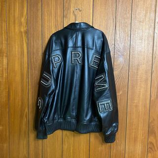 シュプリーム(Supreme)のSupreme Studded Arc Logo Leather Jacket(レザージャケット)