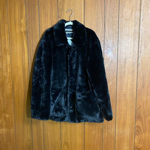 メーカー包装済 supreme MH923 2-tone faux Supreme fur shop coat ...