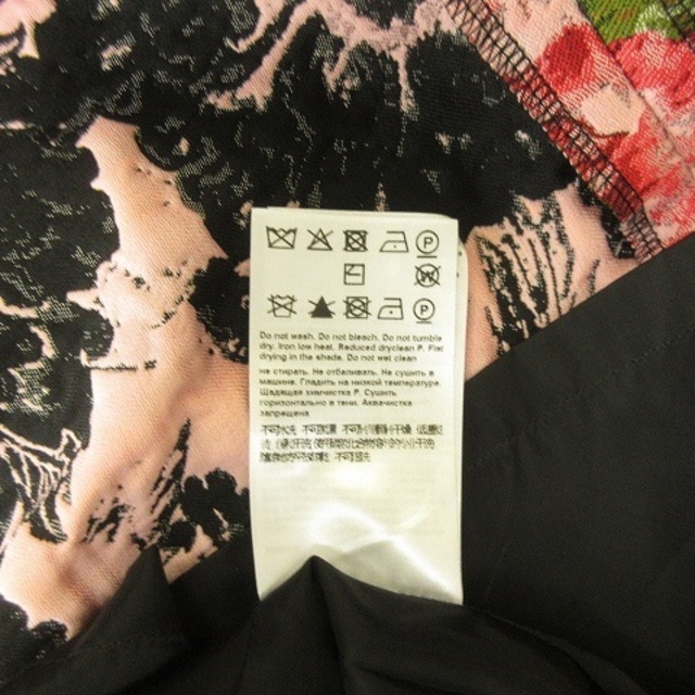 エスカーダ カジュアルマキシ ワンピース ドレス 花柄 40 黒 IBO26