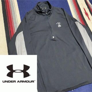 アンダーアーマー(UNDER ARMOUR)の90s 古着 アンダーアーマー ハーフジップ ジャージ 刺繍ロゴ ゆるだぼ(ジャージ)