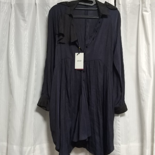 新品タグ付き AVIE アビィ ロングシャツ シャツワンピース ネイビー