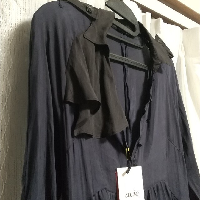 新品タグ付き AVIE アビィ ロングシャツ シャツワンピース ネイビー