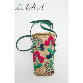 ザラ(ZARA)の【今期完売 入手困難】ZARA ラフィア ミニ クロスボディバッグ 新品タグ付き(かごバッグ/ストローバッグ)