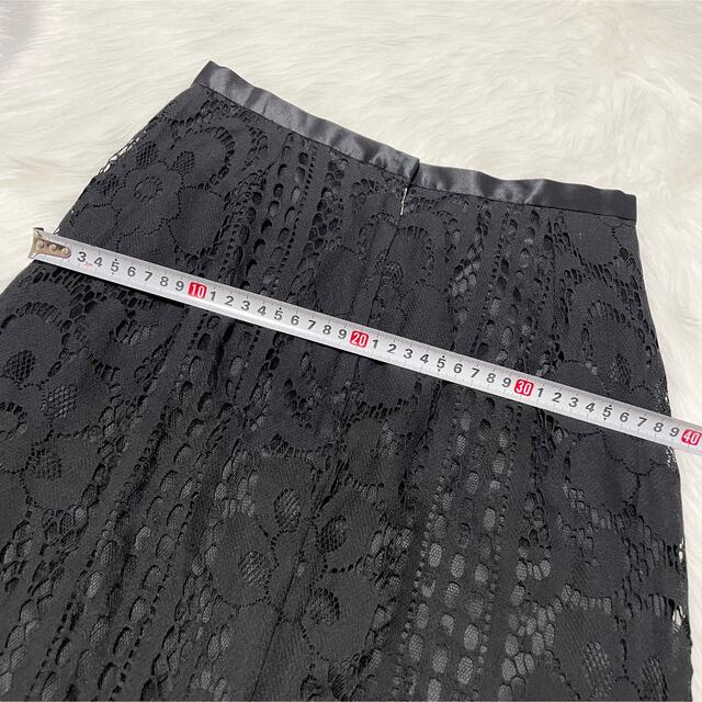 本物 ドルチェ&ガッバーナ 花柄 フラワー レース スカート 36 黒