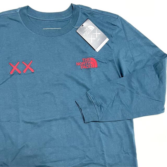 M 新品 KAWS ノースフェイス ロゴ ロンT Tシャツ 長袖 カウズ コラボ | フリマアプリ ラクマ