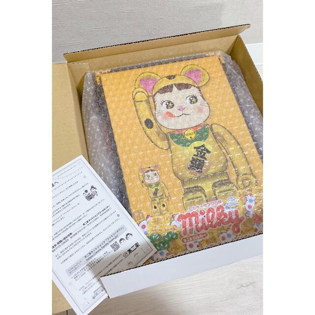 BE＠RBRICK 招き猫 ペコちゃん 金運 金メッキ 100% & 400%