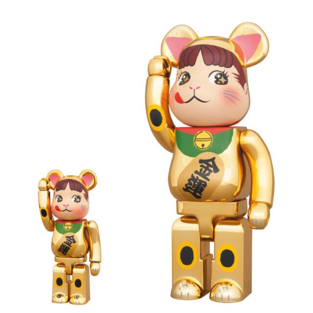 BE@RBRICK(ベアブリック)のベアブリック　ペコちゃん　金運　金招き猫 エンタメ/ホビーのフィギュア(その他)の商品写真