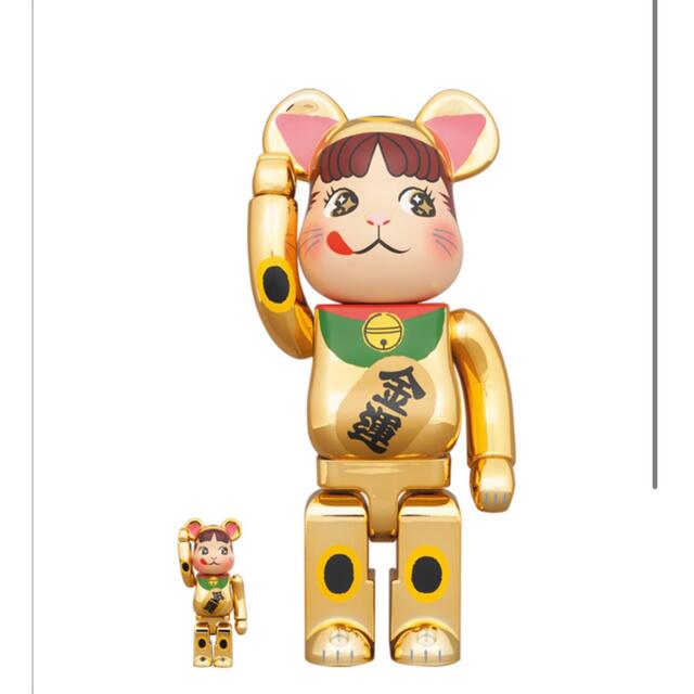 BE＠RBRICK 招き猫 ペコちゃん 金運 金メッキ 100% & 400%