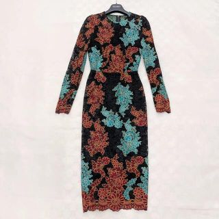 ドルチェアンドガッバーナ(DOLCE&GABBANA)の【ご専用出品☆】dolce&gabbanaミディ丈　秋冬レースワンピース 38(ロングワンピース/マキシワンピース)