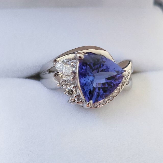 最高級 ダイヤモンド×タンザナイト リング Pt900 2.51ct 0.24ct 8.5g