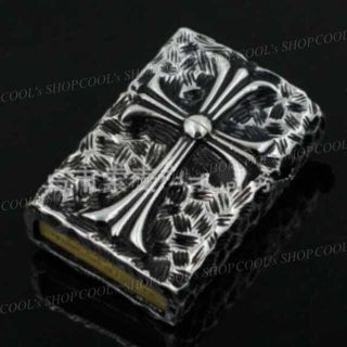 クロス フルメタルジャケット オイルライター ZORRO 銀 zippo 十字架(タバコグッズ)