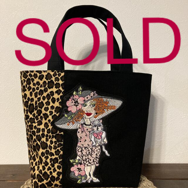 トートバッグ ミニ ロラライハリス 刺繍 ハンドメイド ウィンター