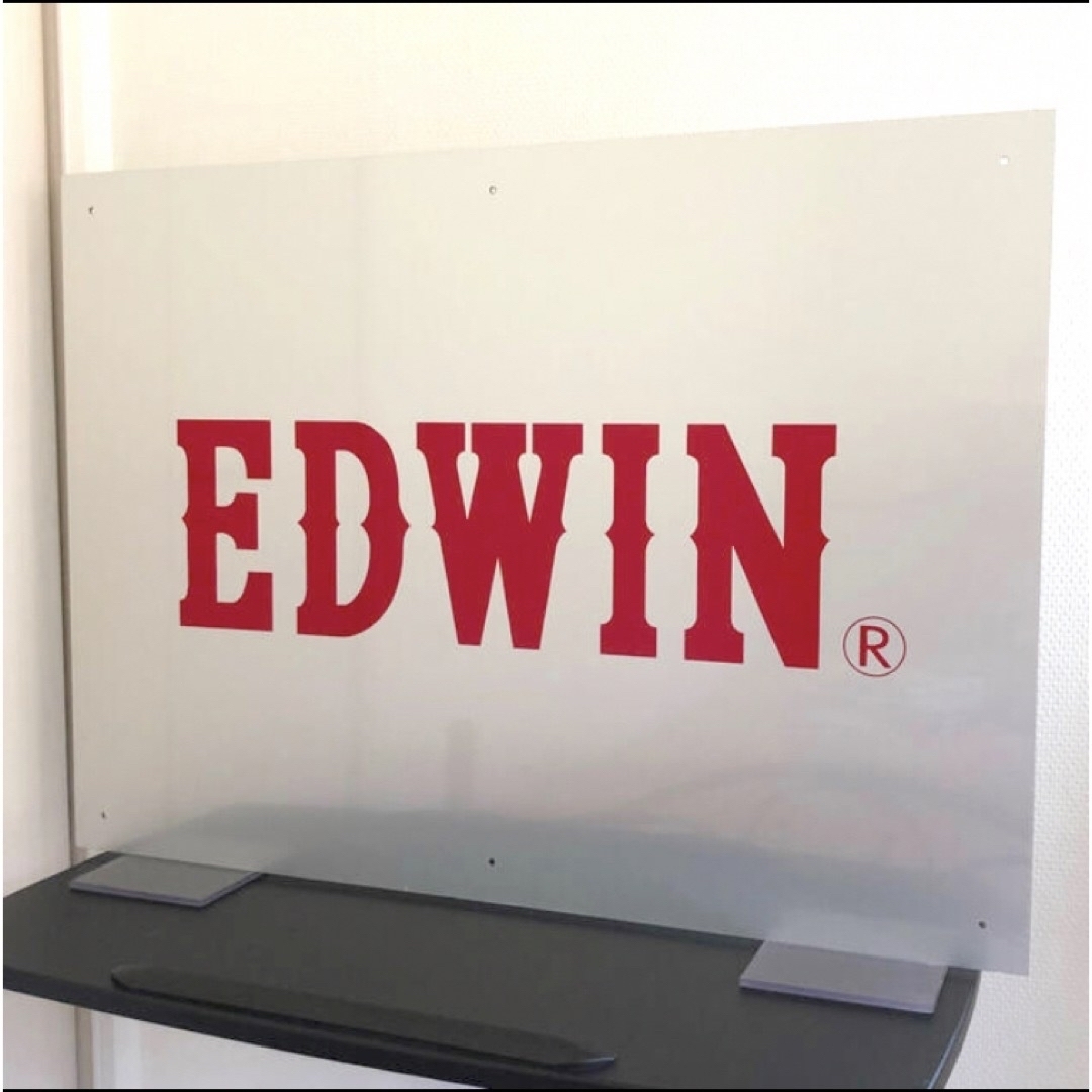 EDWIN(エドウィン)の非売品　レア　EDWIN エドウィン　大きな看板　75㎝✖️55㎝ インテリア/住まい/日用品のインテリア小物(置物)の商品写真