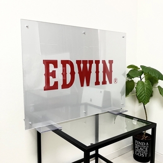 エドウィン(EDWIN)の非売品　レア　EDWIN エドウィン　大きな看板　75㎝✖️55㎝(置物)