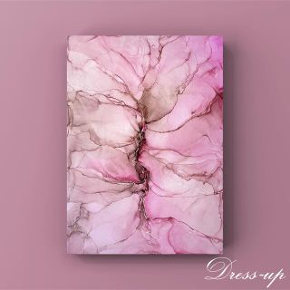 アルコールインクアート A4 原画《peony pink》(アート/写真)