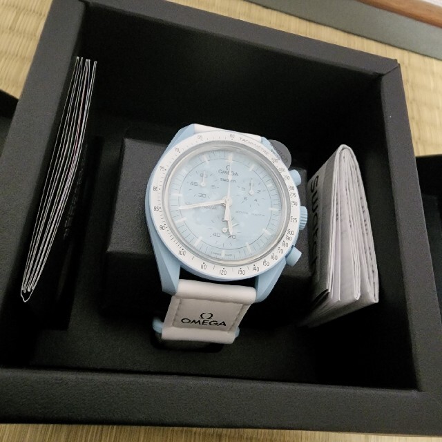 新品 オメガスウォッチ ウラヌス ターコイズブルー Omega Swatch