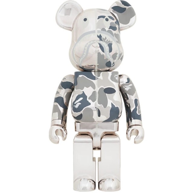 BE@RBRICK BAPE CAMO SHARKSILVER 1000%