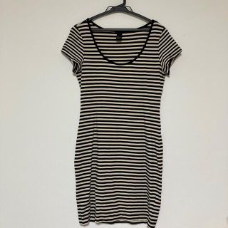 エイチアンドエム(H&M)の【H&M】ボーダーワンピース(ミニワンピース)