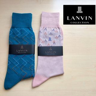 ランバンコレクション(LANVIN COLLECTION)の★新品★ランバンコレクション　メンズ　靴下　２足セット　ピンク　グリーン(ソックス)