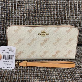 コーチ(COACH)の3547 コーチ　長財布　コーチ柄　ホワイトカラー(財布)