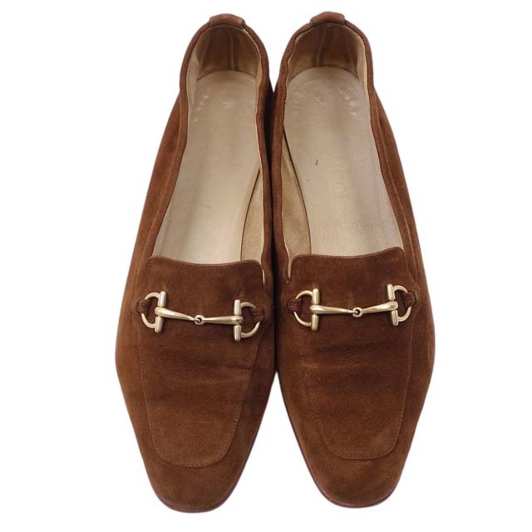 美品】GUCCI グッチ☆ホースビット スエードパンプス サイズ36 ブラウン-