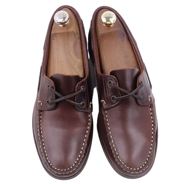 Paraboot(パラブーツ)のパラブーツ シューズ レザー モカシン デッキシューズ メンズ 7.5 ブラウン メンズの靴/シューズ(デッキシューズ)の商品写真