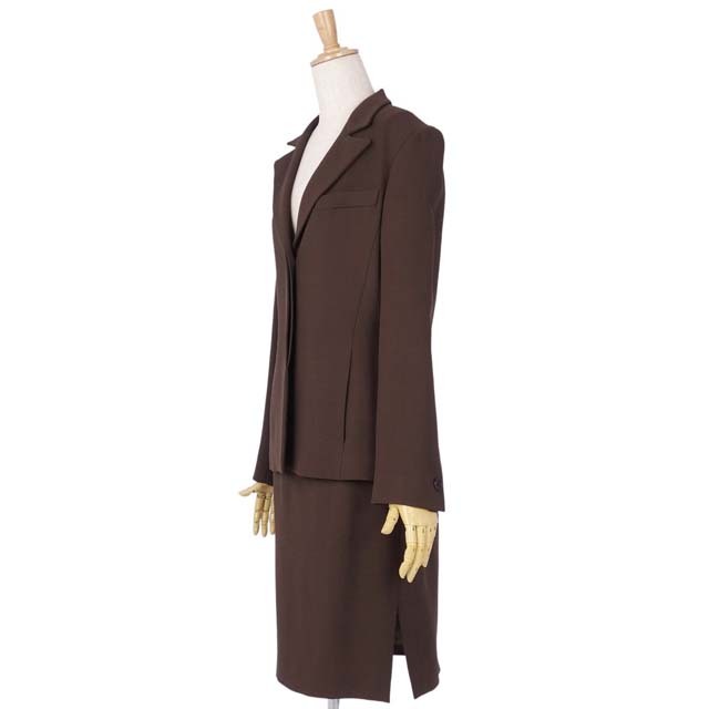 Max Mara(マックスマーラ)のマックスマーラ スーツ セットアップ ジャケット スカート JI40 ブラウン レディースのフォーマル/ドレス(スーツ)の商品写真