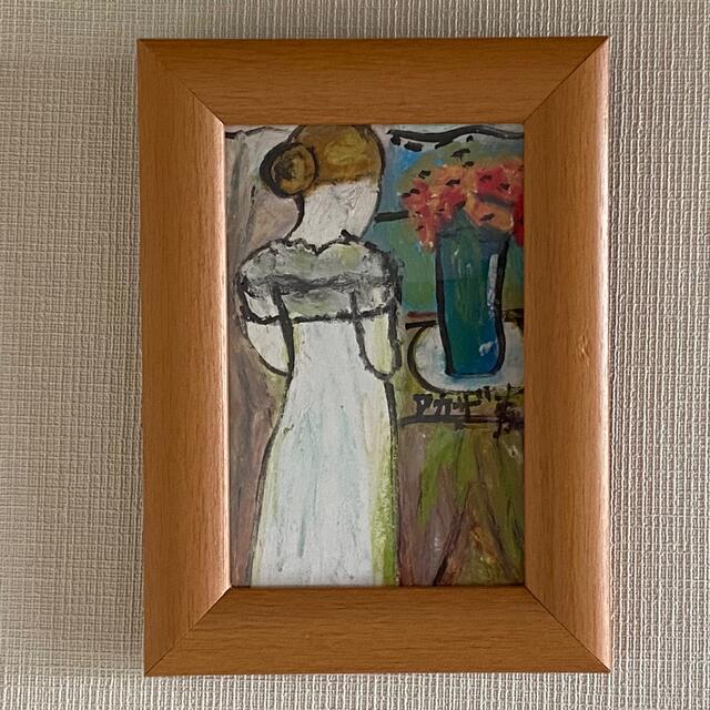 2022年5月新作下旬 絵画。原画手描き【夜、窓の前に立って花瓶を整えて
