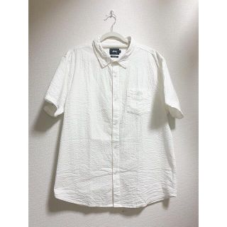 トップスSTUSSY 半袖シャツ Lサイズ　シワサッカー